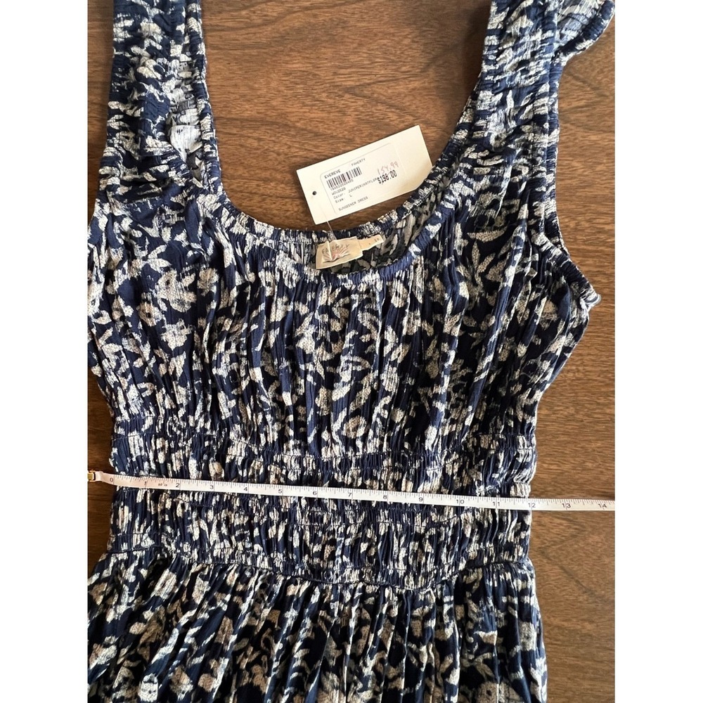 Faherty Navy Blue Floral Maxi Dress - Picture 8 of 12